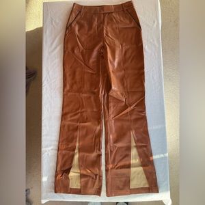 NEW STAUD Split-front Faux-leather Pants